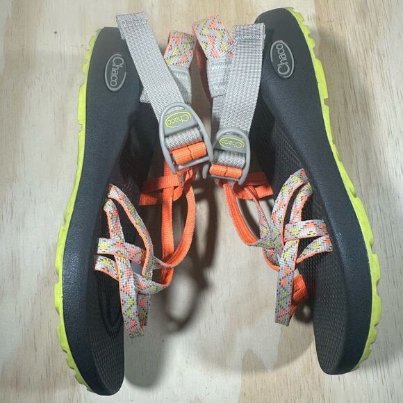 Chaco Orange and Yellow Sandals Women’s Size 6 - Picture 3 of 7